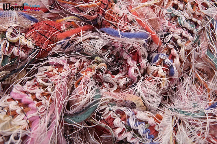 Crochet See Through Dress With Colorful Tassels Bodycon