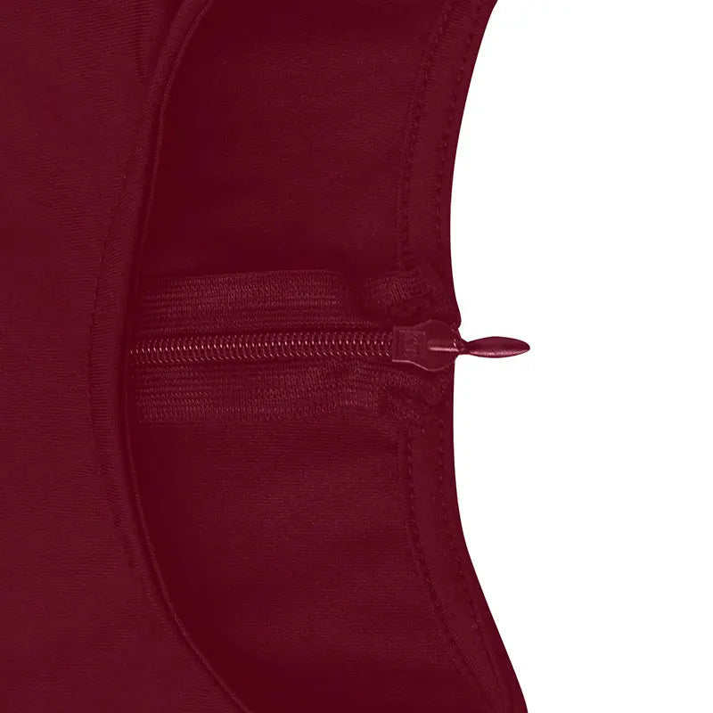 Autumn Red Long Sleeve Jumpsuit For Women Slim Fit O-Neck Bodycon Casual Sporty Streetwear Romper