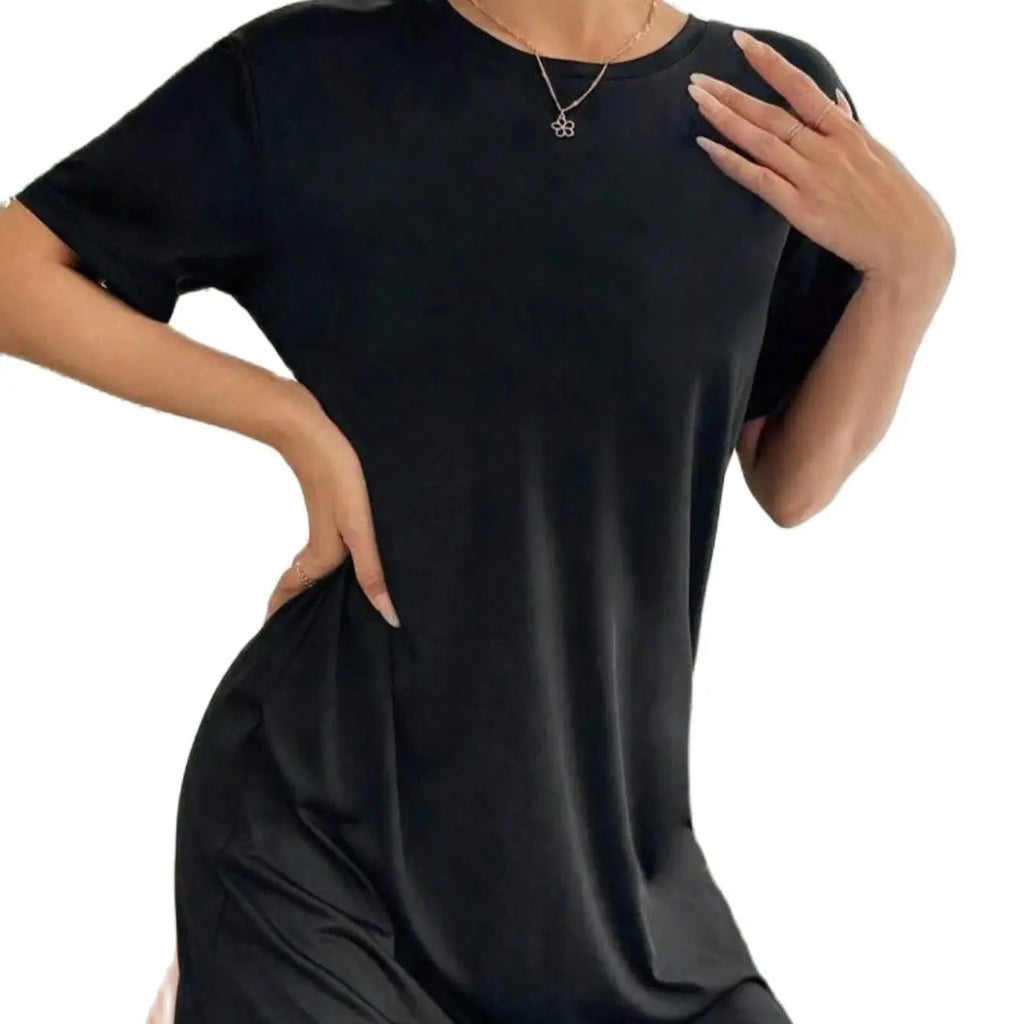 Printed Summer Dress Slim Fit A Line Shirt Dress For Women