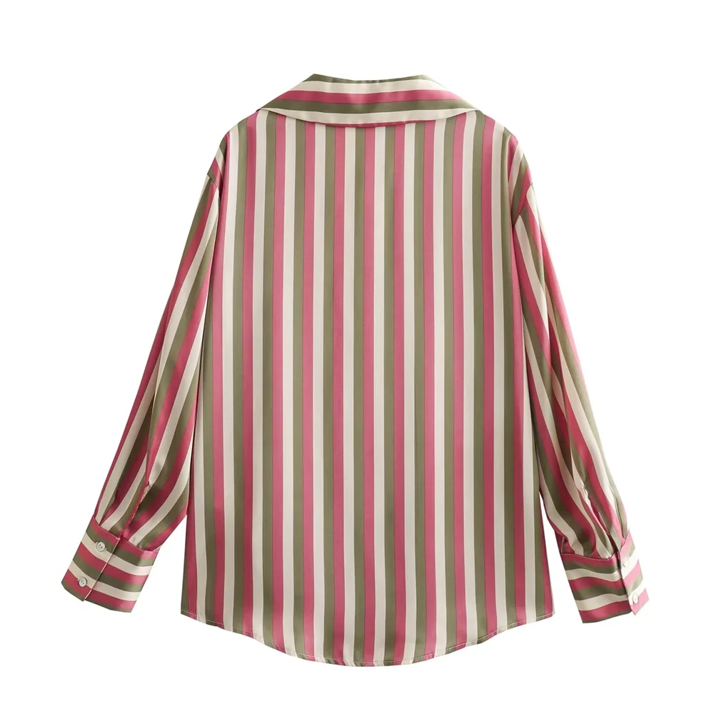 Women's Casual Loose Silk Satin Shirt with Versatile Soft Texture and Elegant Design