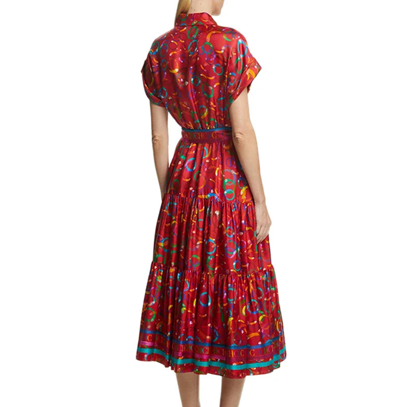 Seasonal Fashion Colors Womens Dresses Vintage Versatile
