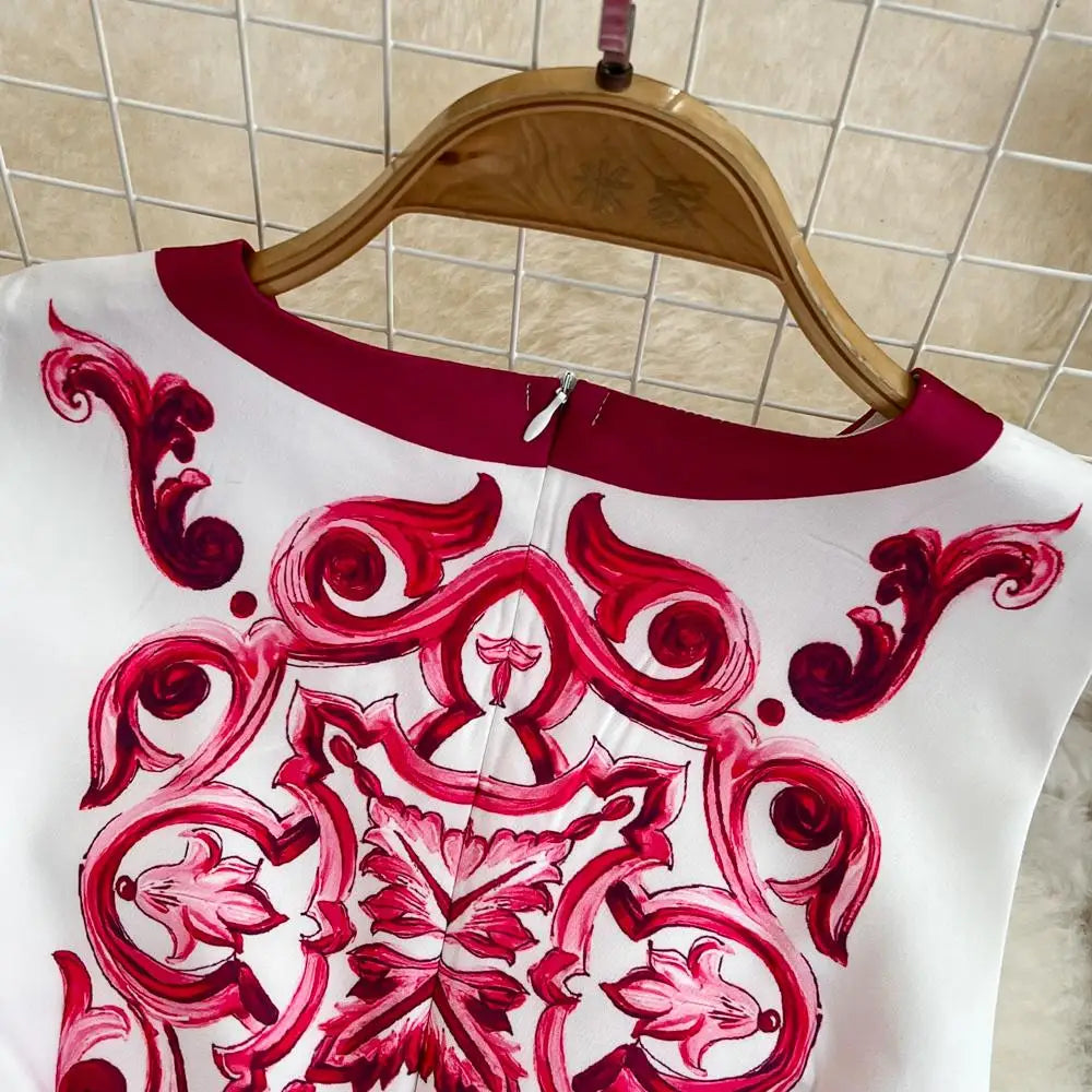 Floral Print Sleeveless Mini Dress for Summer Vacation