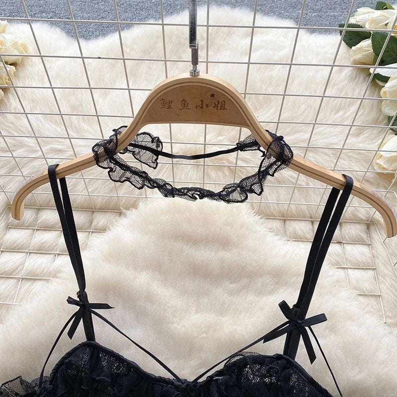 Sexy Lace Cami Bodysuit See Through Playsuit For Women