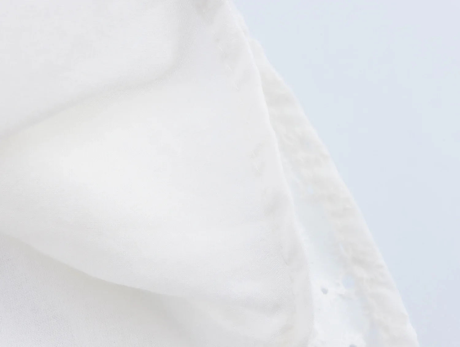 Womens Hollow Embroidery V Neck Lantern Sleeve Mini Dress