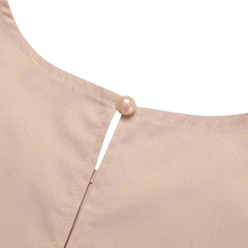 Summer Women Sundress Mini Pleated Puff Sleeve Dress