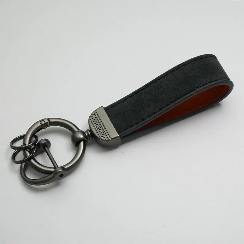 PU Leather Keychain Car Key Ring Holder for Men and Women - Stylish Key Strap Wallet Accessory in Multiple Colors
