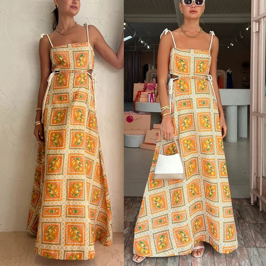 Women's Lace Drawstring Casual Wedding Banquet Dress S-XL