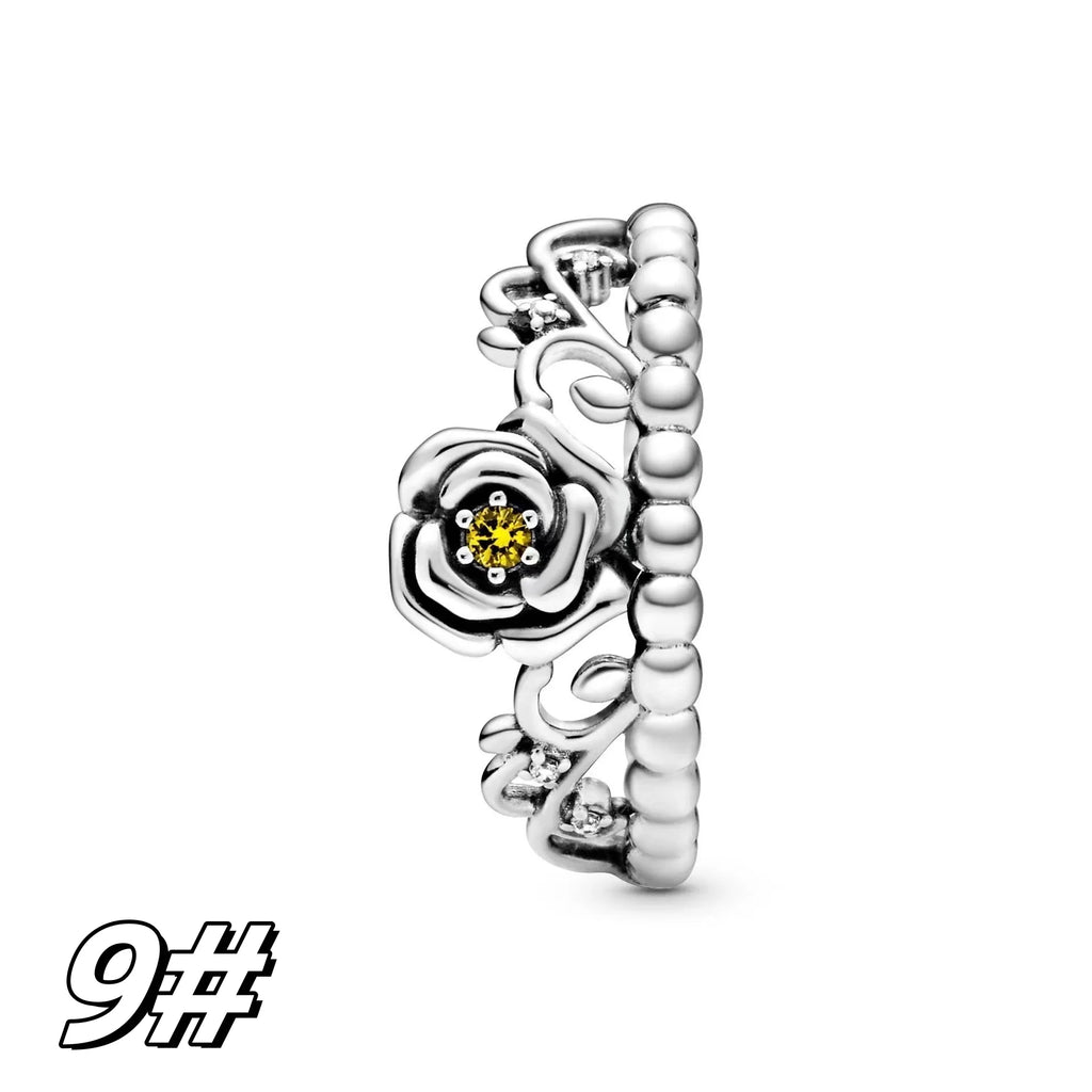 Beauty and the Beast 925 Sterling Silver DIY Charm for 3mm Bracelets with Eternal Rose Design