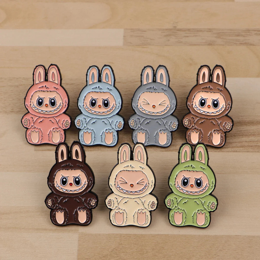 Cute Monster Enamel Pins for Cartoon Anime Lovers - Genie Pin Badge for Backpacks, Lapel Brooch, and Fashion Accessories