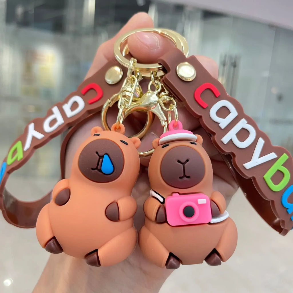 Capybara Keychain Soft PVC Cute Key Accessories for Boys and Girls Ideal Party Gifts
