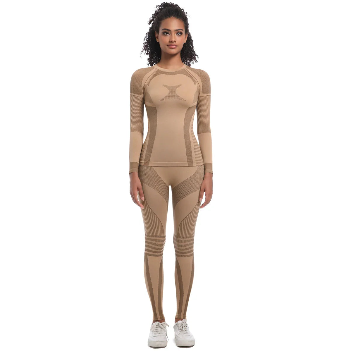 Women Thermal Skiwear Set Yoga and Fitness Workout Suit for Skiing Snowboarding Running and Exercise