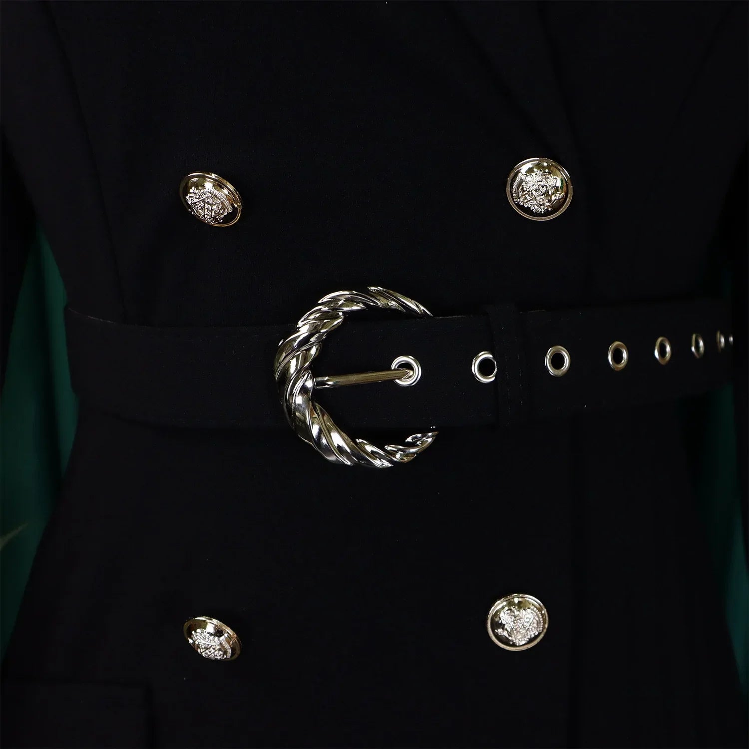 Elegant Blazer Dress For Women Notched Collar Full Sleeve