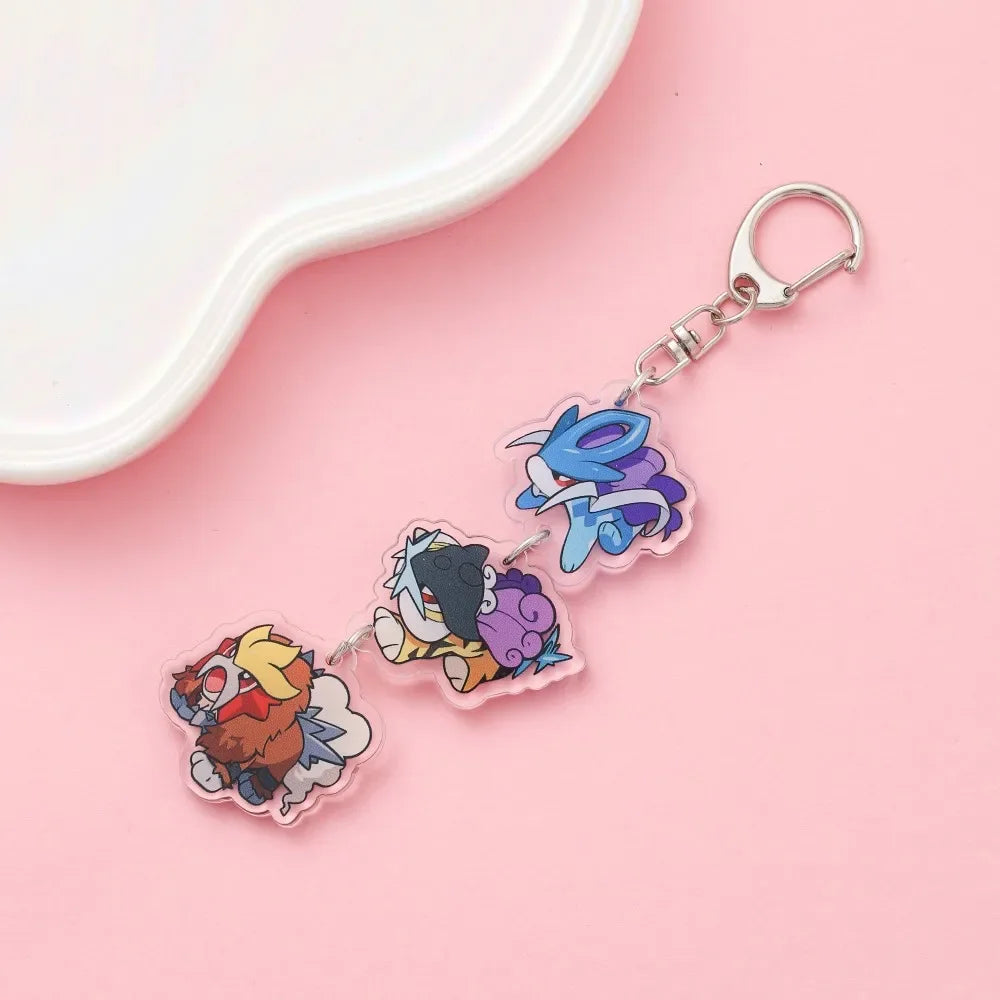 Cute Anime Acrylic Keychain Accessory Cartoon Car Bag Pendant Gift for Friends Fans