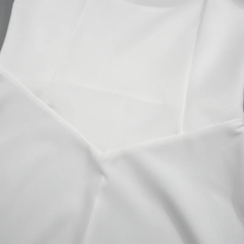 Solid Square Neck Sleeveless Suspender Dress For Women Long