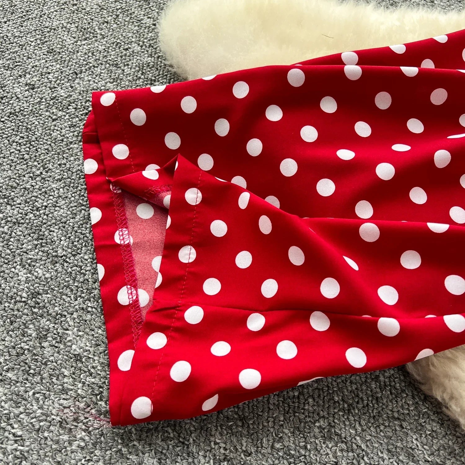 Elegant Polka Dot Romper for Women V-Neck Short Sleeve High Waist Wide Leg Jumpsuit Loose Fit Summer Playsuit