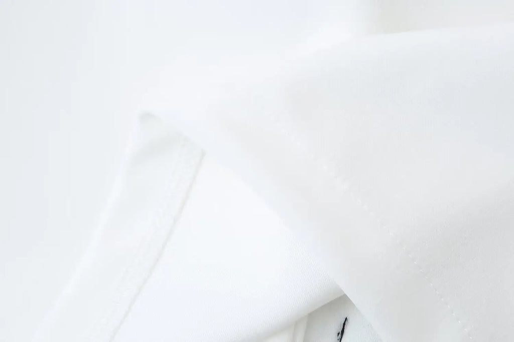 Women Summer Casual Pants Suit with Puff Sleeve Shirt and Elegant Long Pants Matching Set