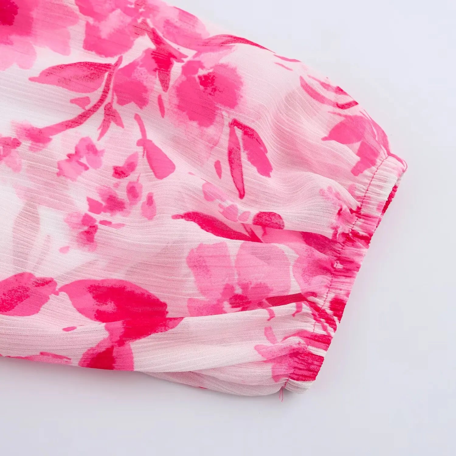 Casual V Neck Printed Belted Long Sleeve Dress For Women