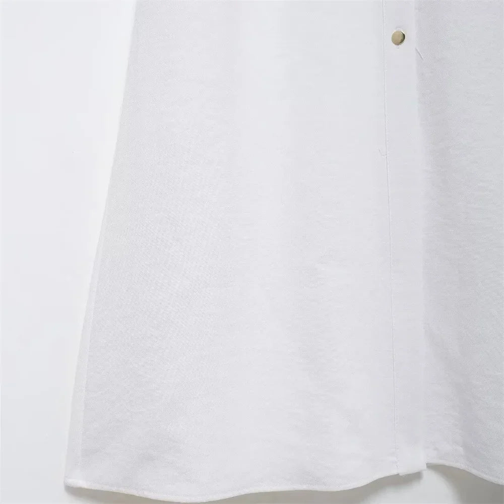 Belted Midi Shirt Dress With Flip Collar For Everyday Wear