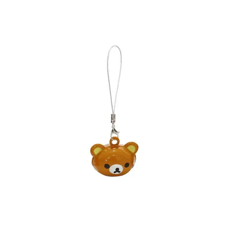 Kawaii Rilakkuma Brown Bear Backpack Pendant Charm Keychain Decor for Students and Girls Gift