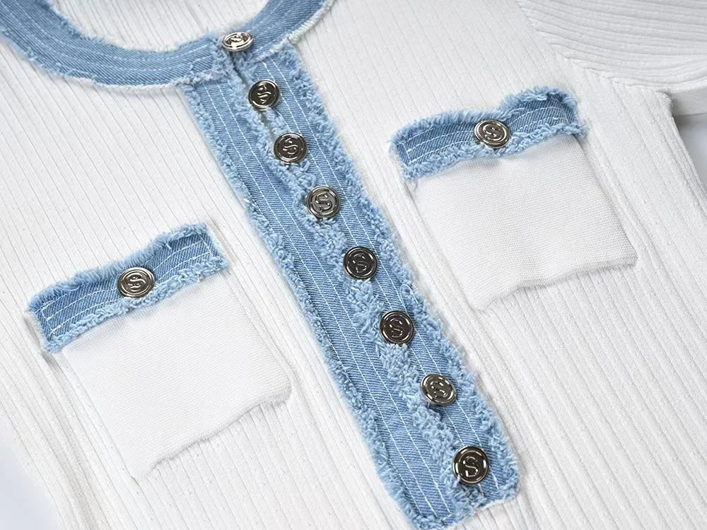 Elegant Knit Maxi Dress For Women O Neck Short Sleeve