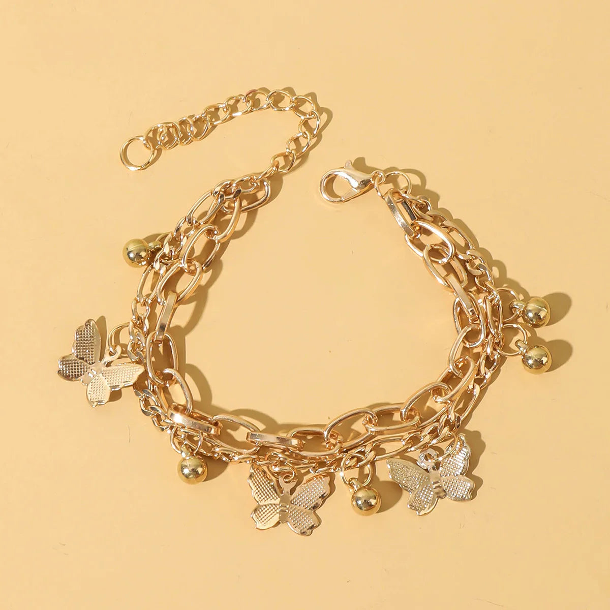 Women's Multi Layered Steel Ball Love Bracelet for Travel, Date, Party and Festival Gifts