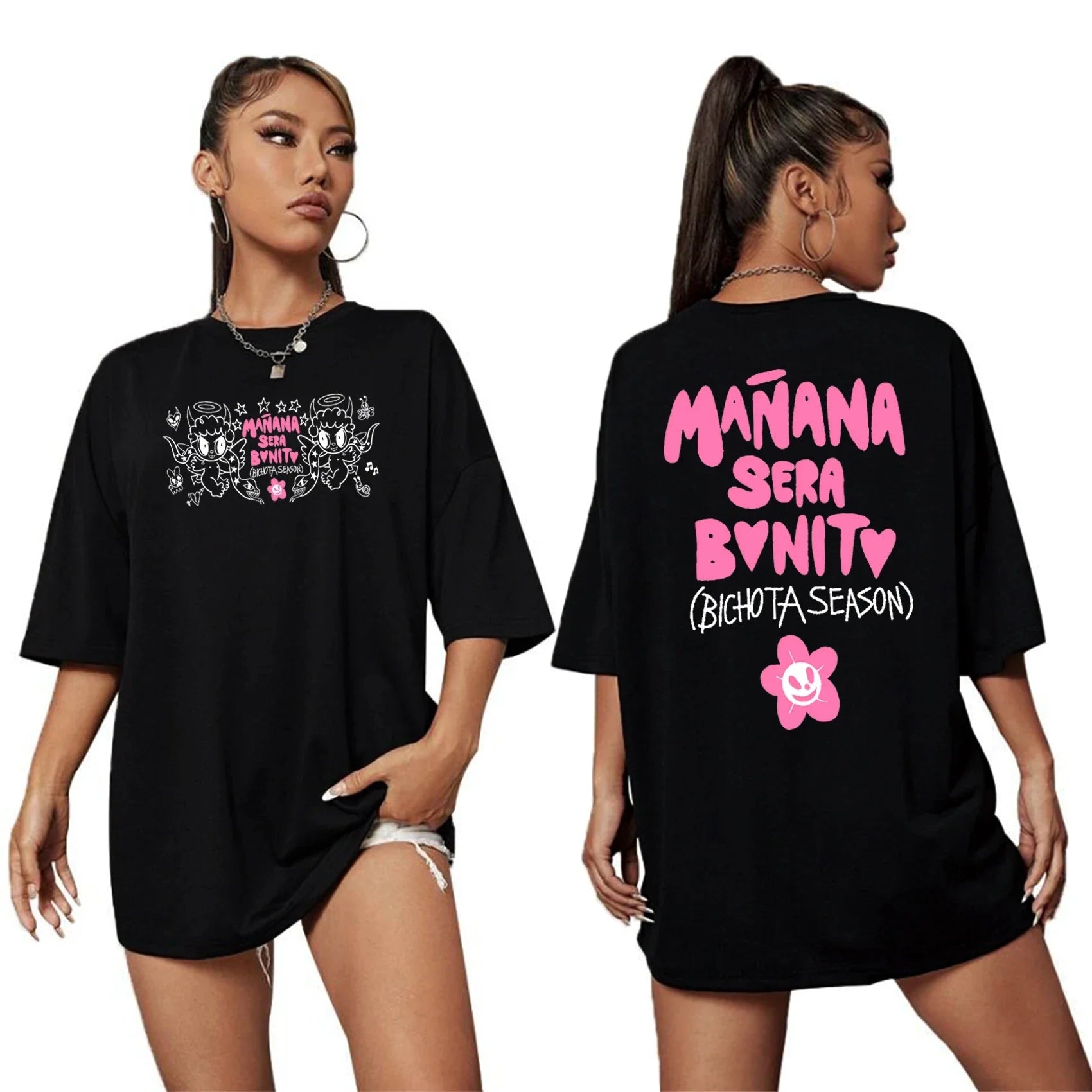 Karol G Bichota Oversized Summer T-Shirt for Women Comfortable Hip Hop Short Sleeve Tee Perfect Gift for Karol G Fans