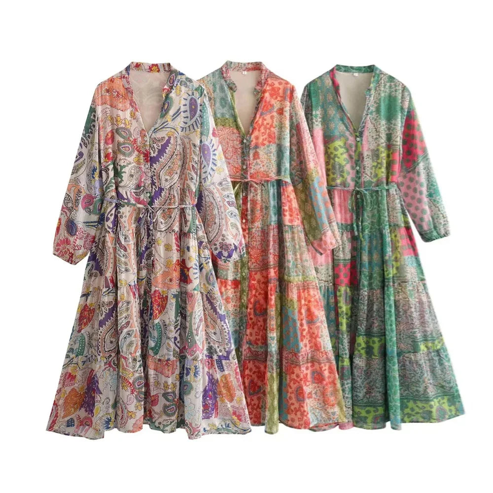 Casual Sleeveless Button Dress For Women Round Neck Split