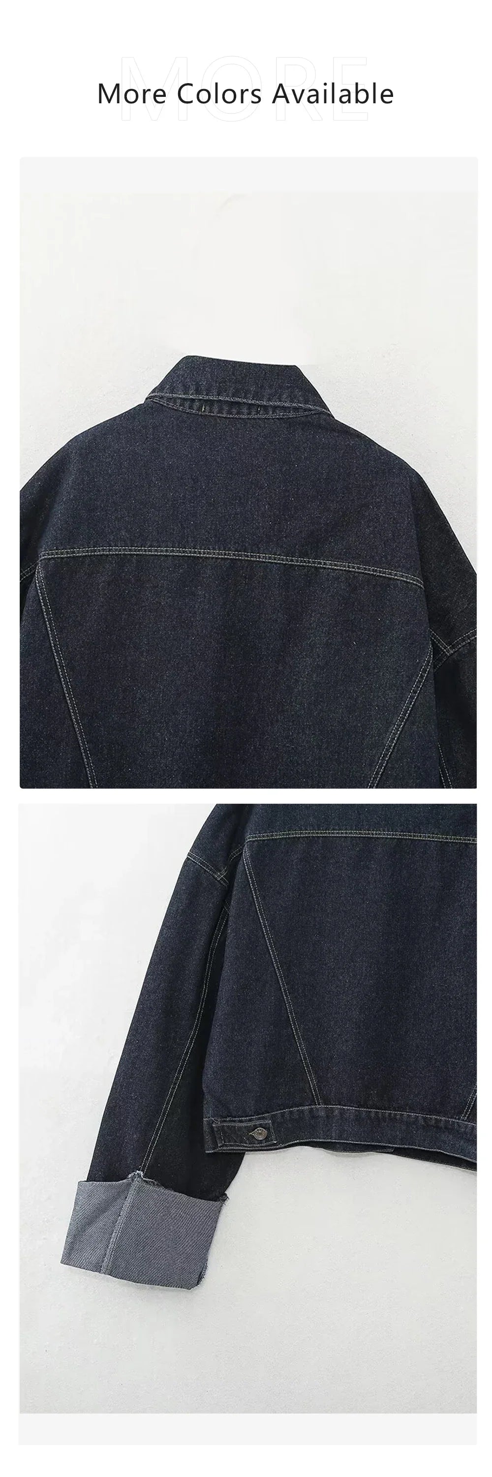 Women's Denim Jacket and Wide Leg Pants Set Stylish Spring Outfit