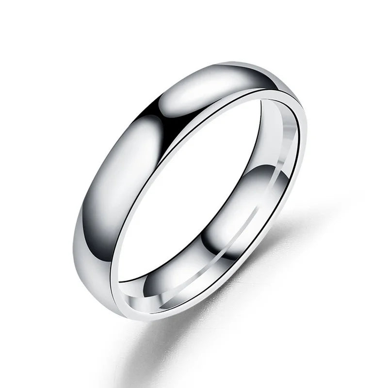 6mm Titanium Wedding Ring Set for Men and Women High Polished Stainless Steel Couple Jewelry Gifts