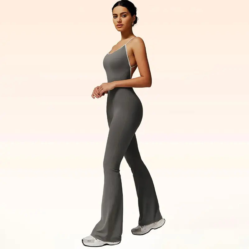 Slim Fit Streetwear Women's Jumpsuit Casual Summer Solid Color Sexy Sling Backless Elegant Jumpsuit for Women