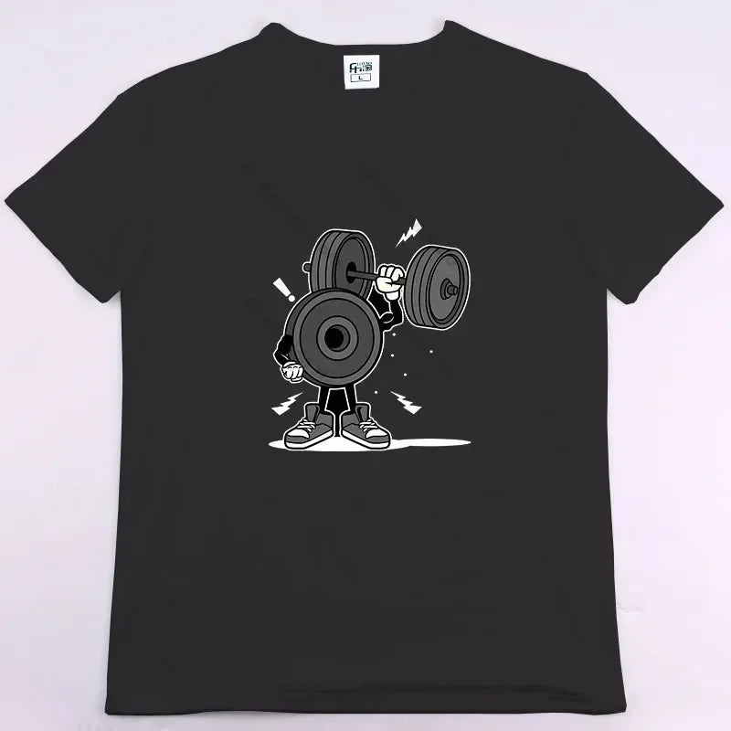 Buns of Steel Funny Gym Rat Bodybuilding Oversized T Shirt for Men Casual Short Sleeve Fitness Apparel