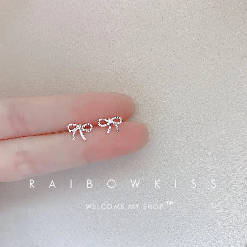 925 Silver Mini Star Heart Butterfly Stud Earrings for Women Hypoallergenic Daily Wear