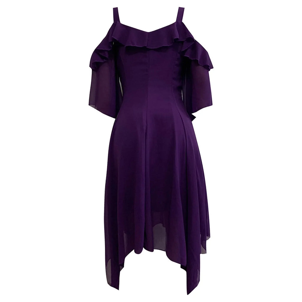 Plus Size Gothic Dress Wrap With Off Shoulder Ruffles