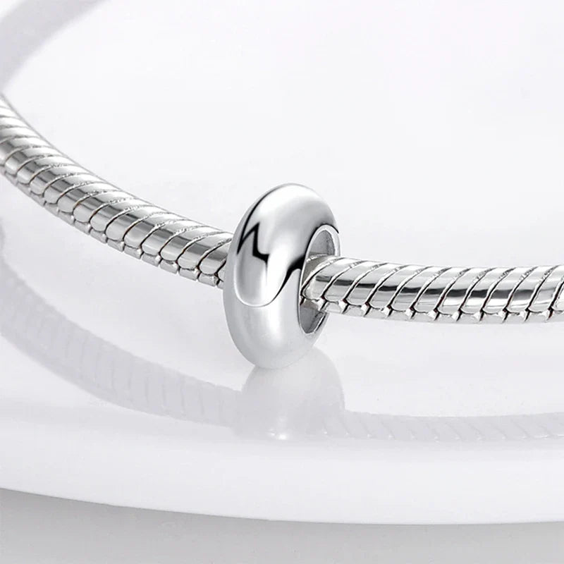 925 Sterling Silver Spacer Stopper Beads Charms for DIY Jewelry and Bracelets