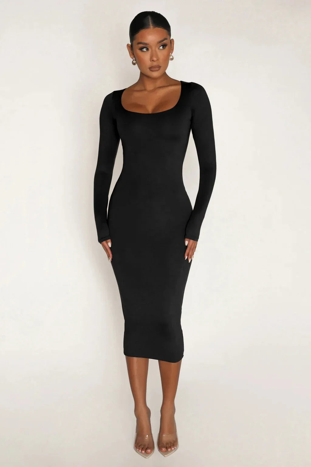 Velvet Bodycon Dress For Women Long Sleeve Party Clubwear