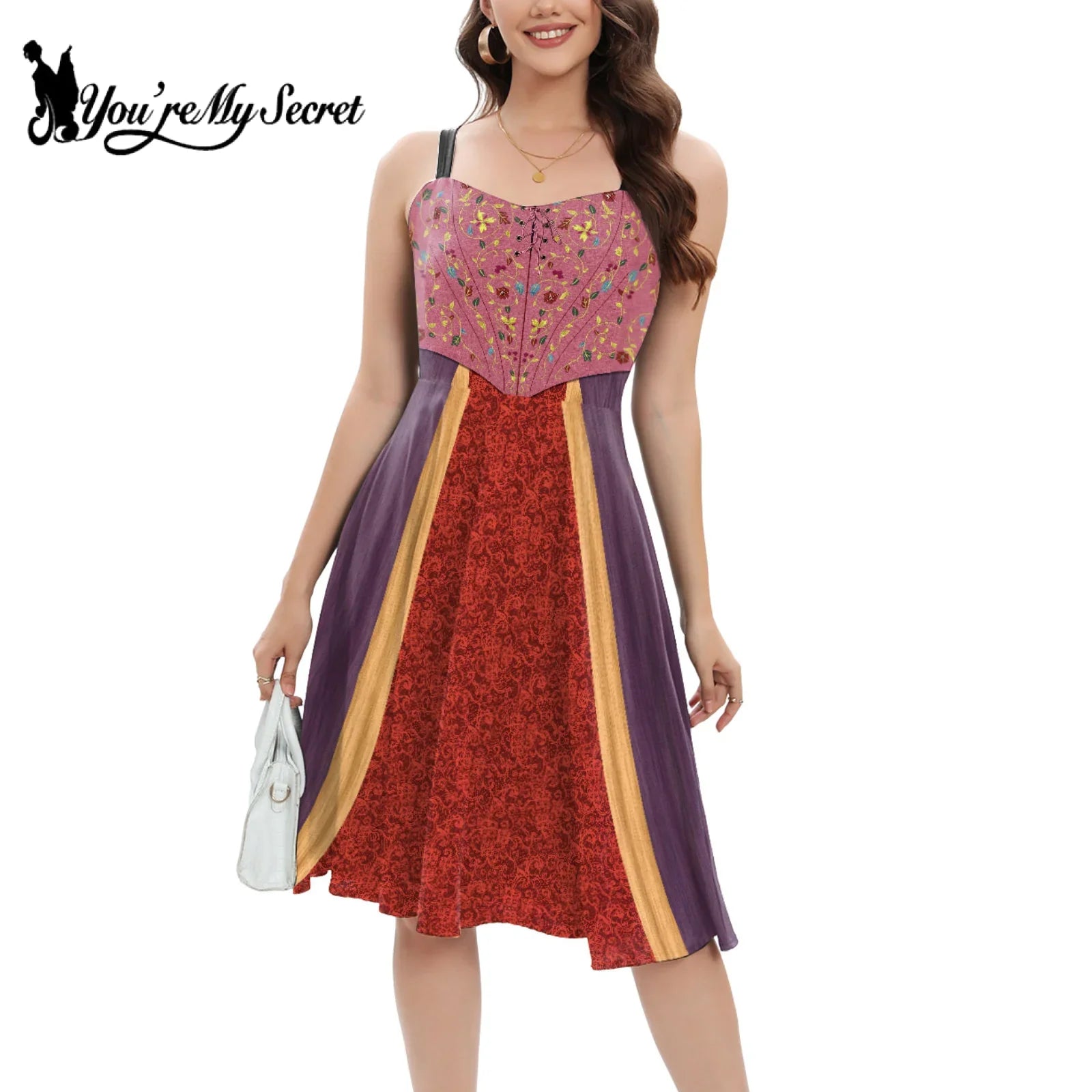 Halloween Witch Costume Backless Gothic Dress For Cosplay