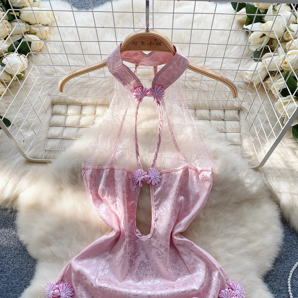 Sexy Anime Cosplay Qipao Bodysuit Nightgown Lingerie