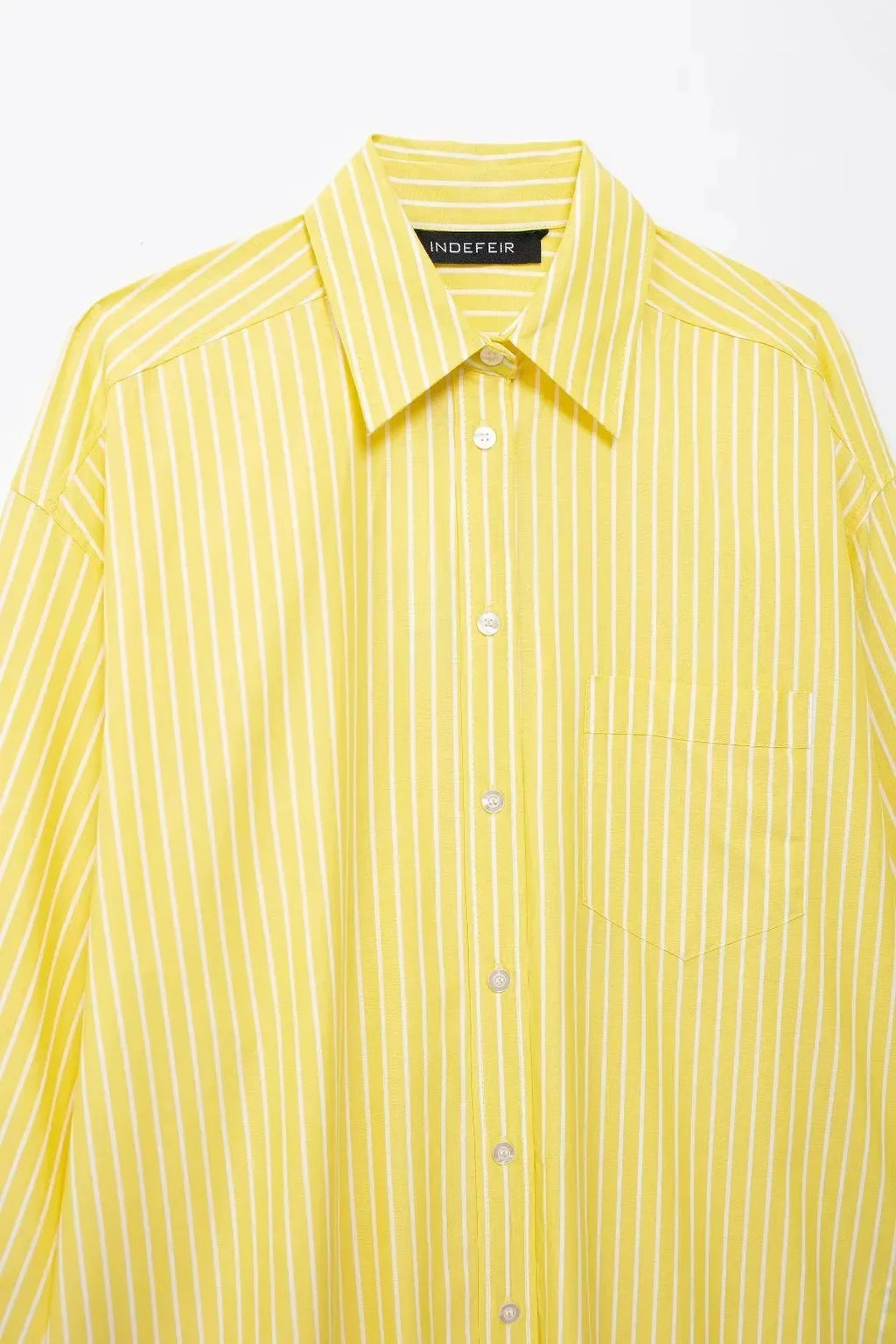 Stylish Women's Yellow Striped High Waist Drawstring Casual Trousers Cozy Loose Long Pants