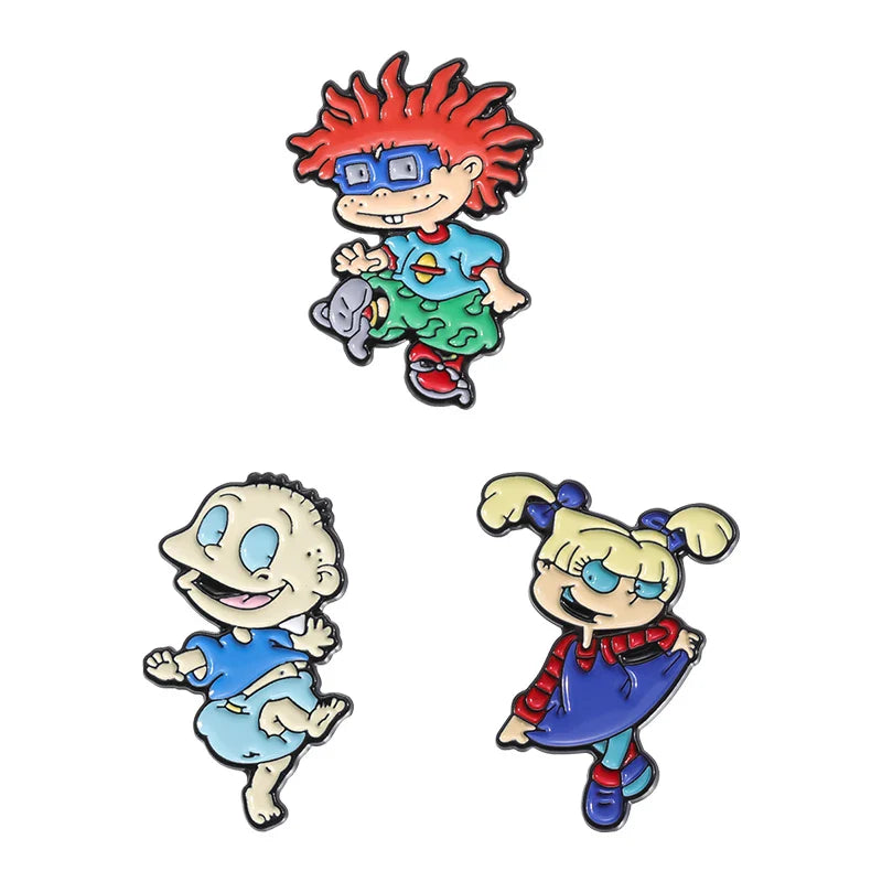 Cute Cartoon Anime Character Enamel Pins Custom Little Monk Brooches Funny Jewelry Gift for Friends