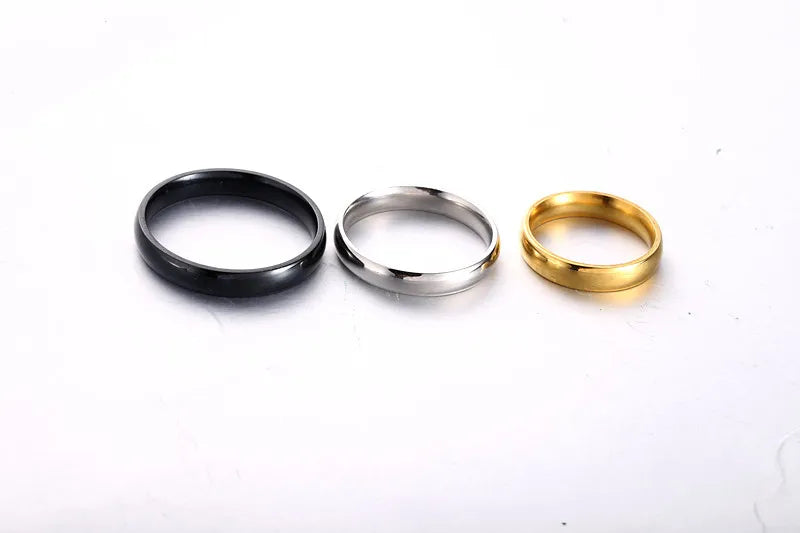 6mm Titanium Wedding Ring Set for Men and Women High Polished Stainless Steel Couple Jewelry Gifts