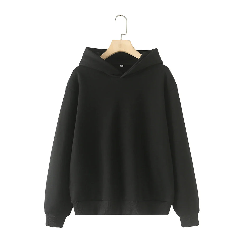 Women's Fleece Coat and Pant Set with Long Sleeve Hooded Sweatshirt and Casual Drawstring Trousers for Office and Everyday Wear