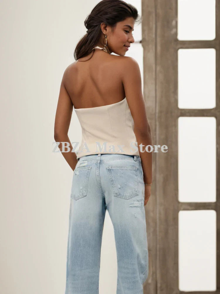 Backless Cutout Mini Dress For Women Sleeveless Style