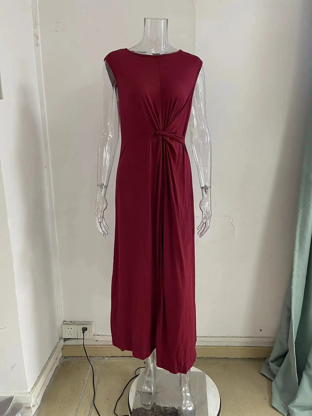 Casual Outing Dress With Round Neck For Everyday Wear