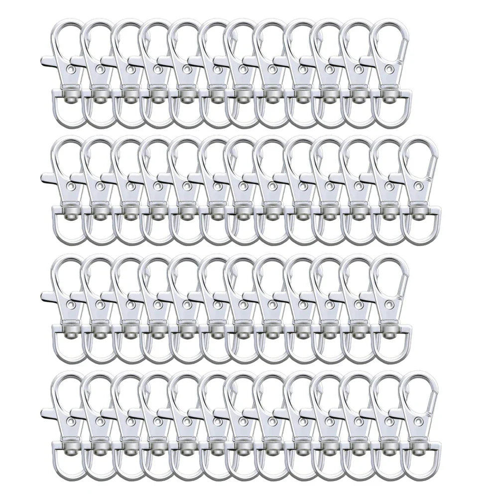 30 Pieces Metal Swivel Keychain Hooks with Split Key Rings for DIY Keychain Making