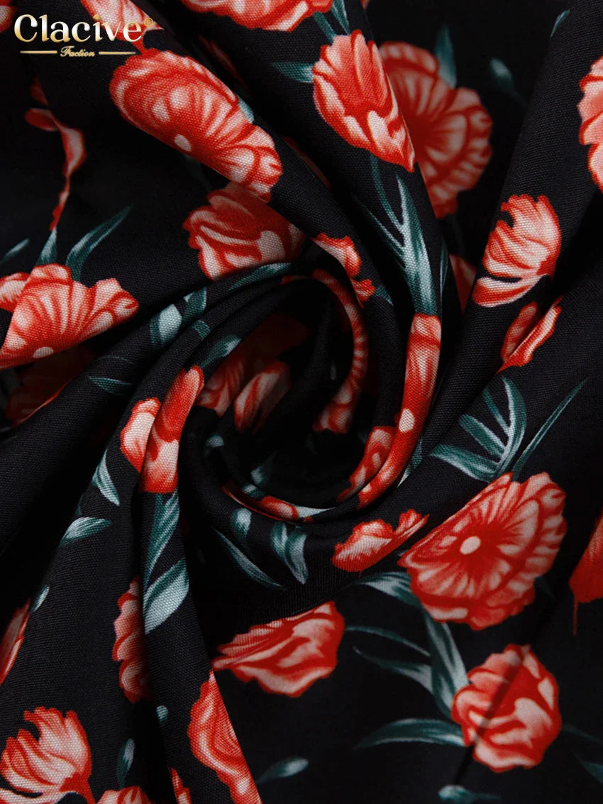 Office Midi Dress With Doll Collar Long Sleeves Elegant