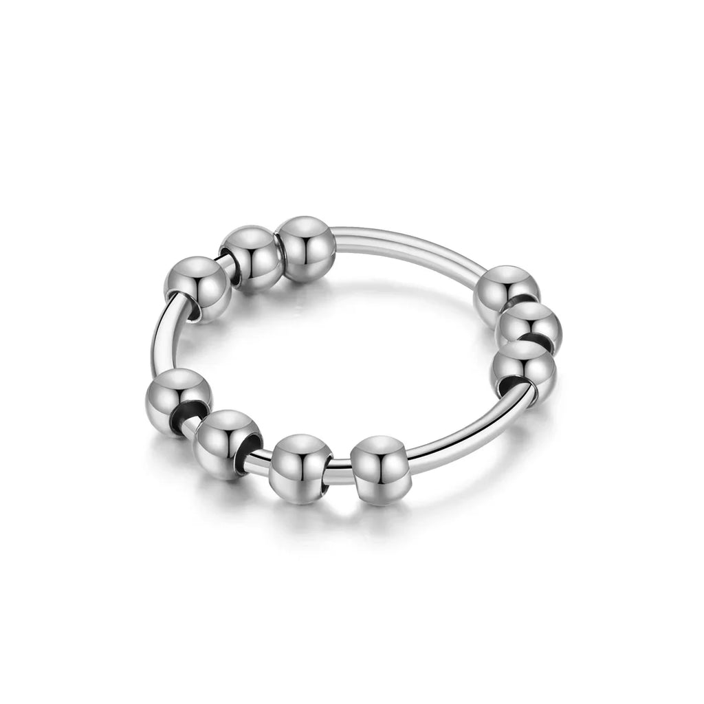 Stainless Steel Fidget Rings for Stress Relief Anxiety Relief Jewelry for Women and Men