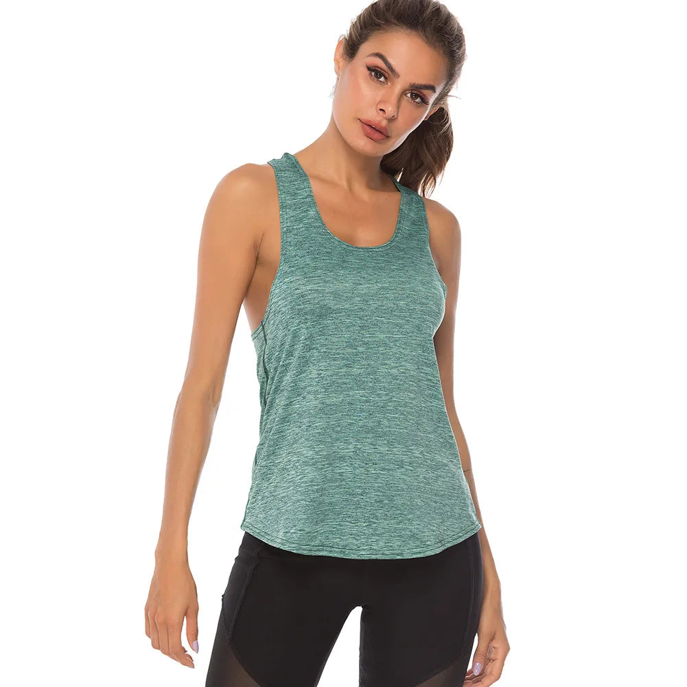 Women's Sleeveless Basic Tanks for Workout and Running - Quick Drying Breathable Sports Vest