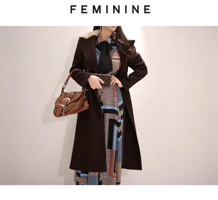 Vintage Print Long Shirt Dress For Women Ankle Length