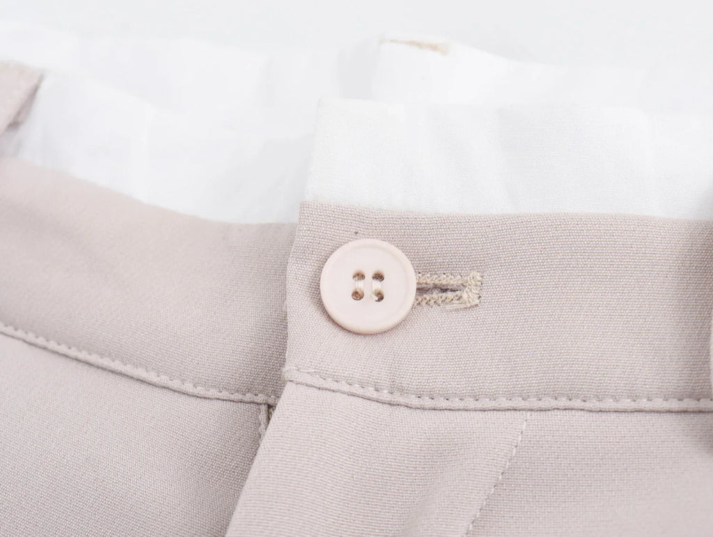 Women Fashion Solid Vest Pant Suit Set with Single Breasted Halter Cropped Top and High Waist Patchwork Trousers for Office Wear