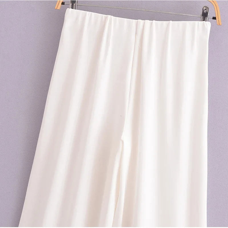 Pleated Long Sleeve Two Piece Pant Set for Women Comfortable Spring Sweatsuit